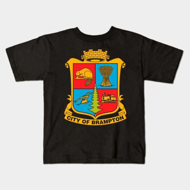 Brampton Flag Decal Kids T-Shirt by zsonn